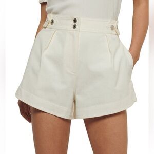 10 Crosby Derek Lam Cream High-Waist Shorts size 8